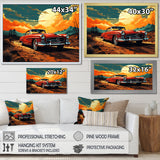 Vintage European Car In Nevada - Car Vintage Canvas Wall Art