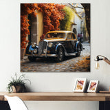 1960s Old Car In England - Car Vintage Canvas Wall Art