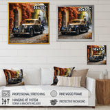 1960s Old Car In England - Car Vintage Canvas Wall Art