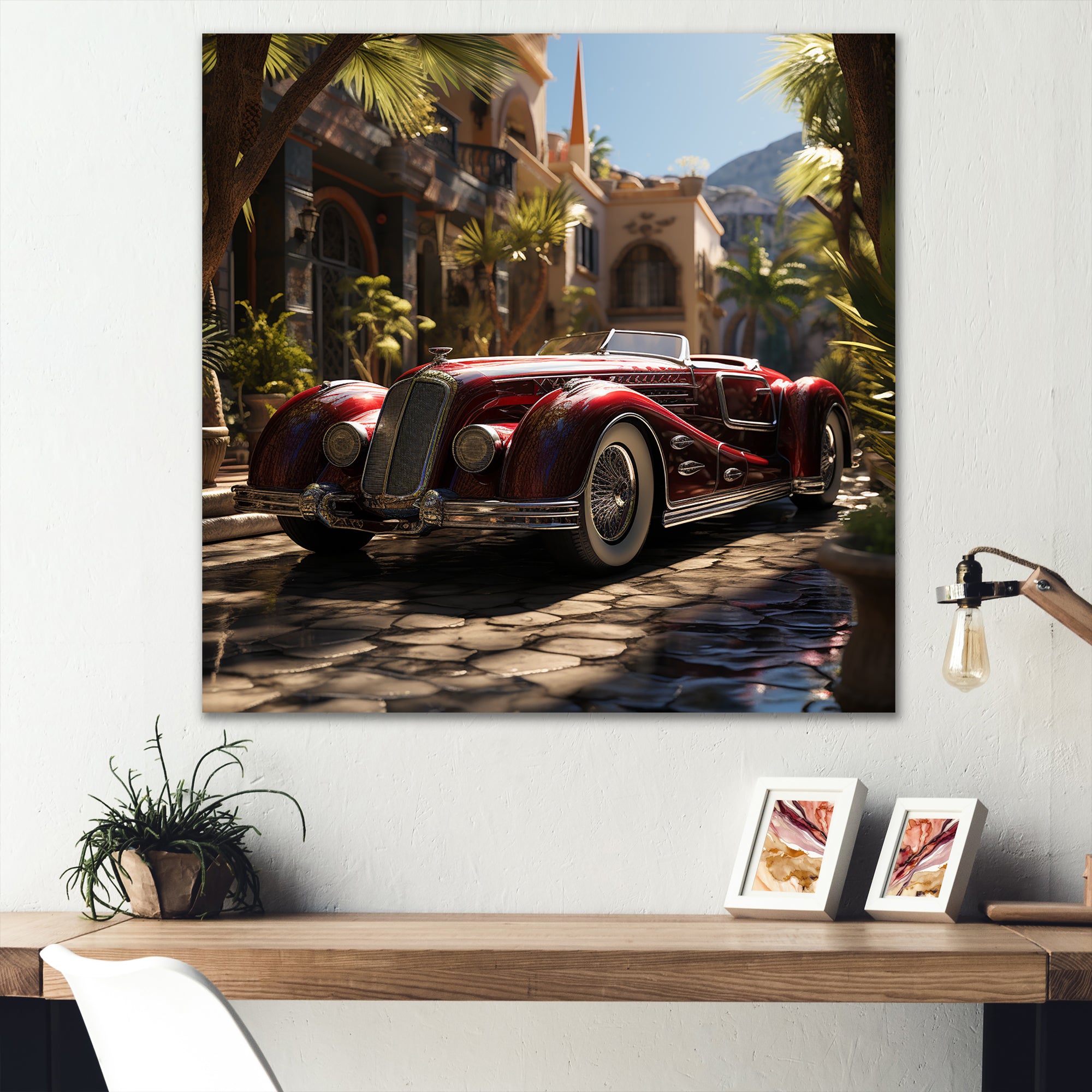 Expressionist Vintage Car Spirit - Car Vintage Canvas Wall Art