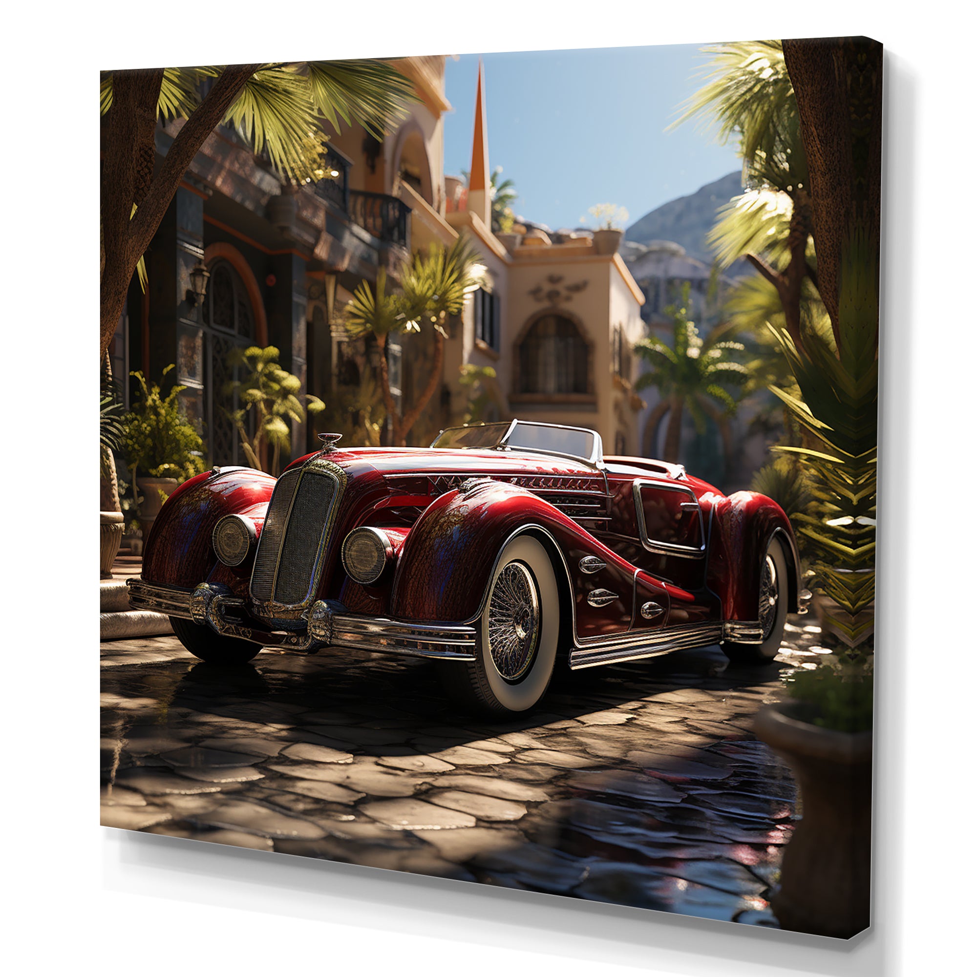 Expressionist Vintage Car Spirit - Car Vintage Canvas Wall Art