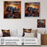 Expressionist Car Vintage Verve - Car Vintage Canvas Wall Art