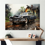 Noir Vintage Car Elegance - Car Vintage Canvas Wall Art