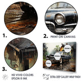 Noir Vintage Car Elegance - Car Vintage Canvas Wall Art