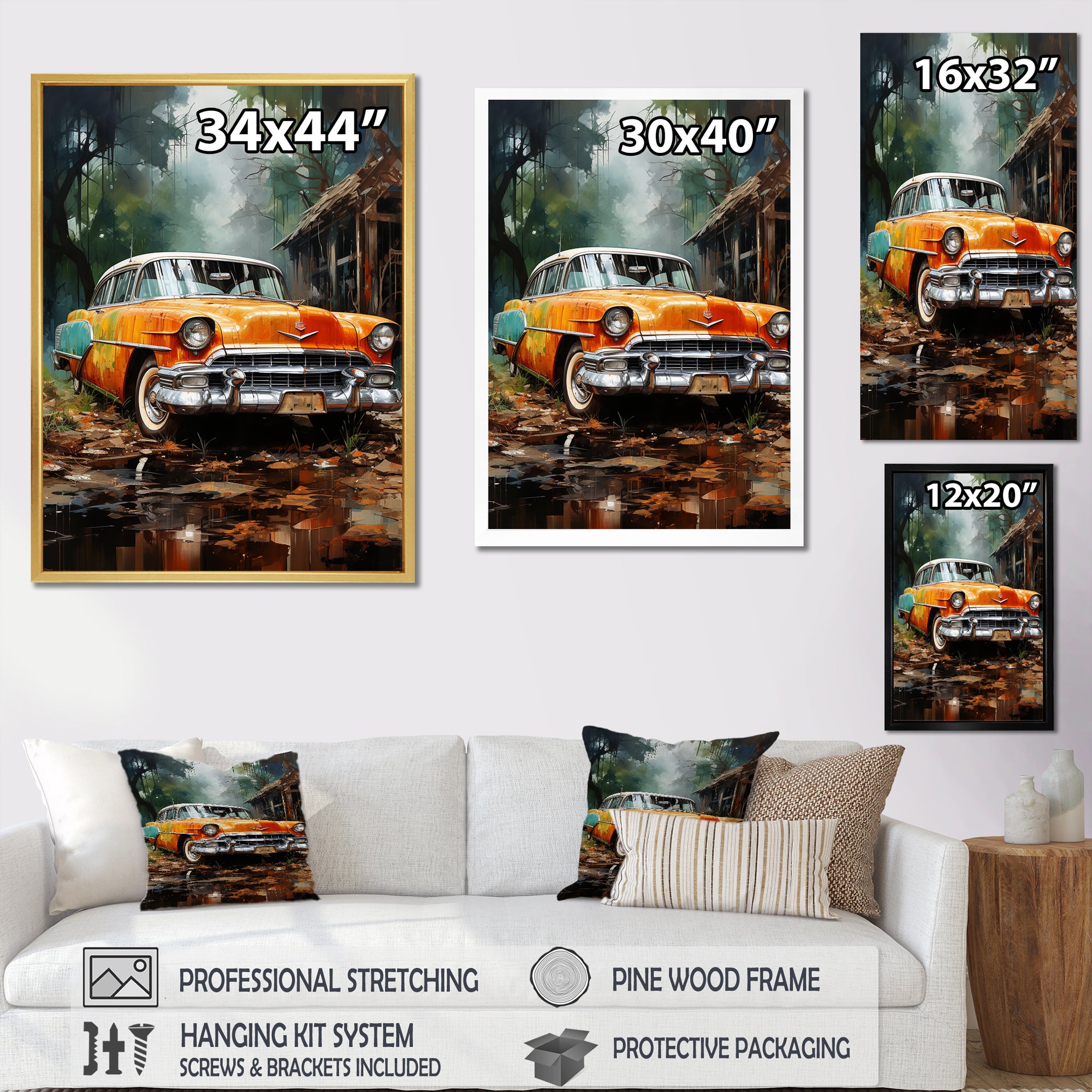 Symbolic Vintage Car Charm - Car Vintage Canvas Wall Art