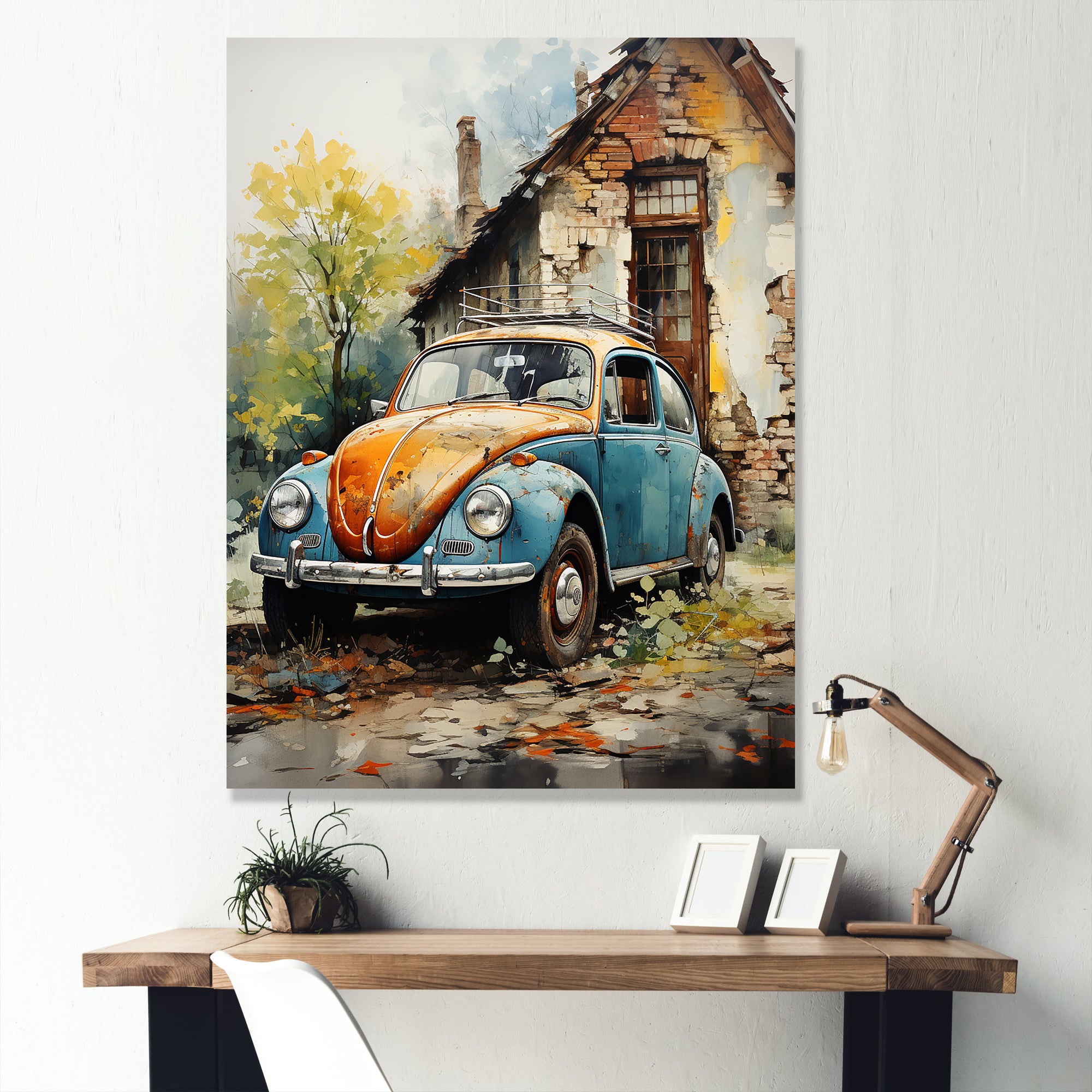 Symbolic German Car Charm - Car Vintage Canvas Wall Art