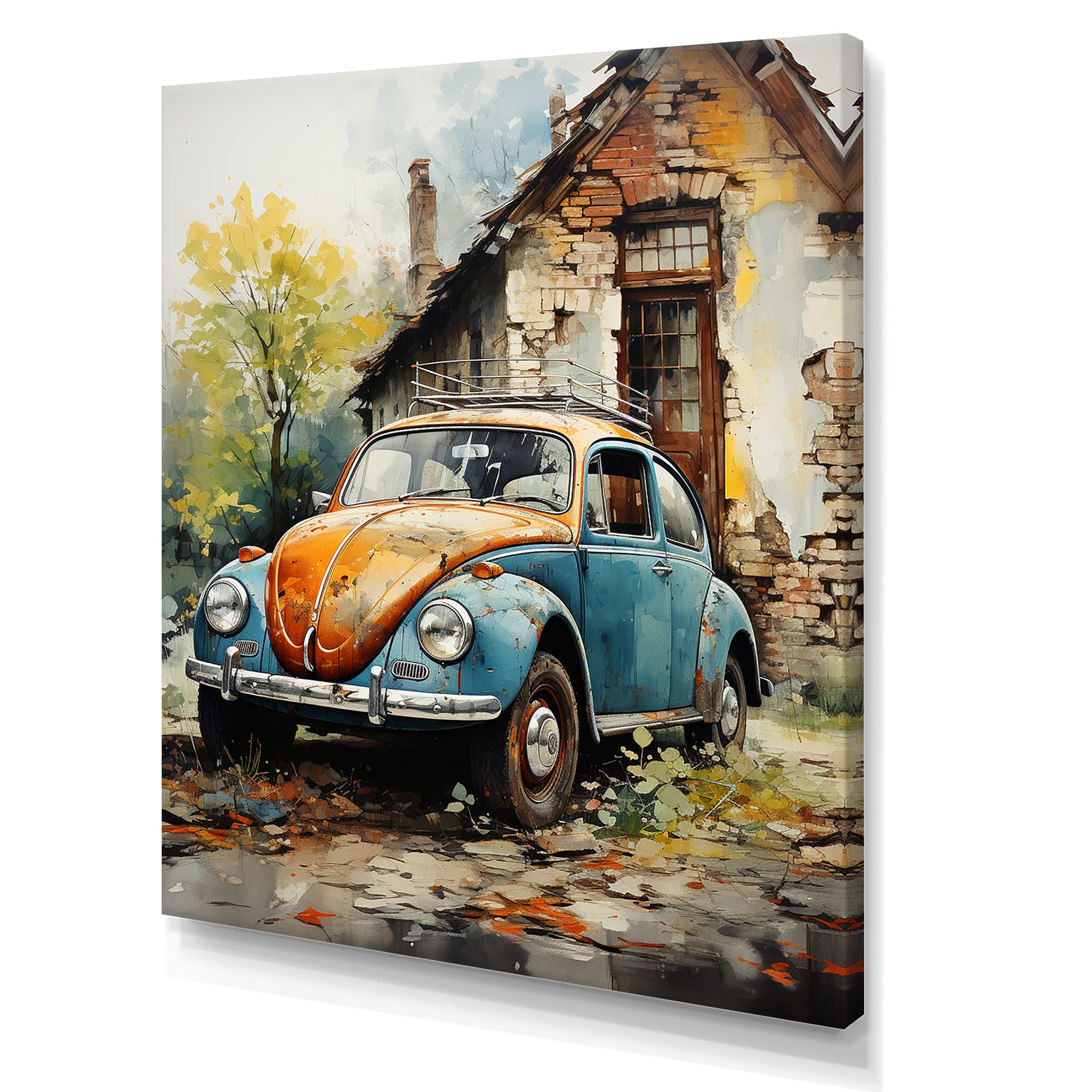 Symbolic German Car Charm - Car Vintage Canvas Wall Art