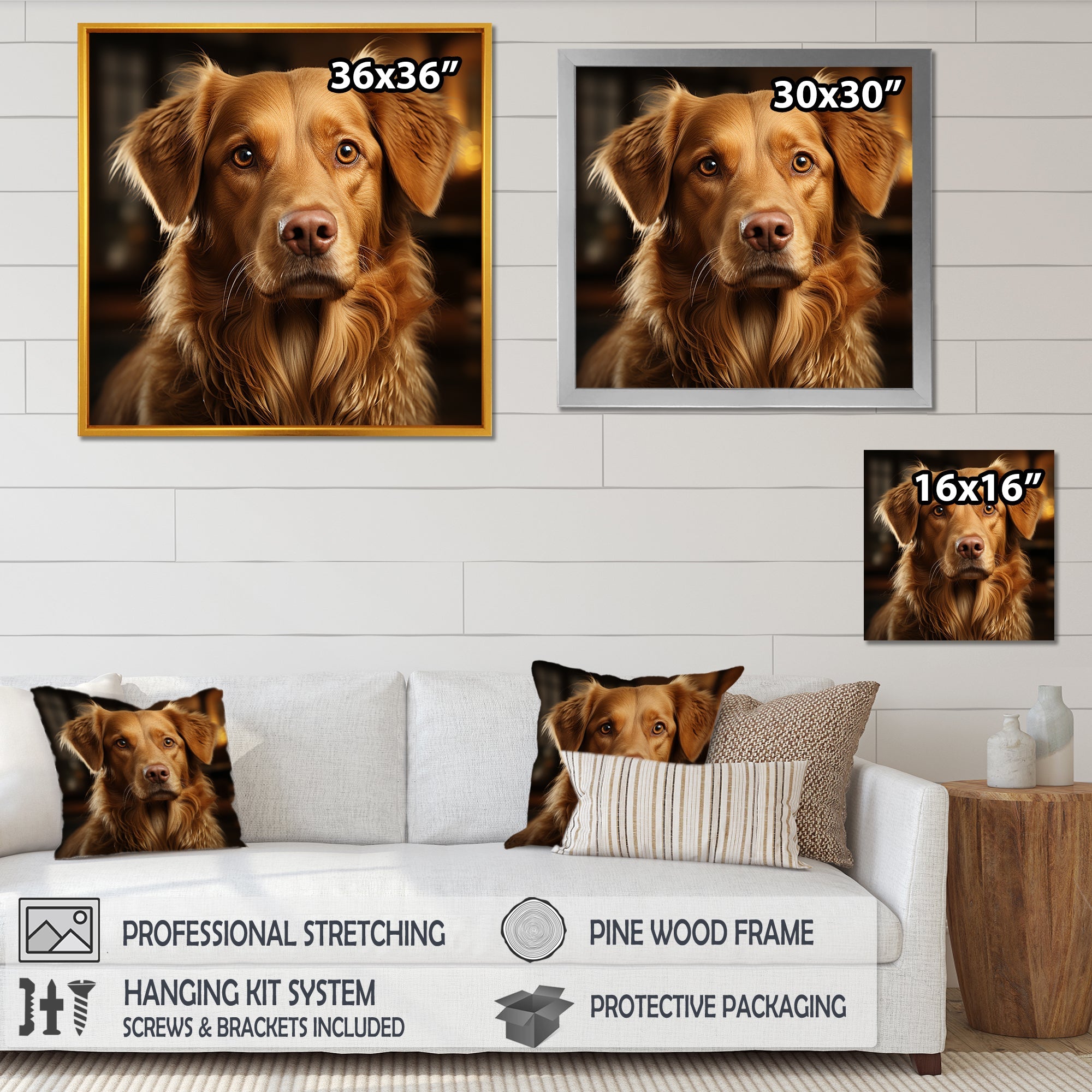 Dog Golden Grace - Brown Dog Wall Art