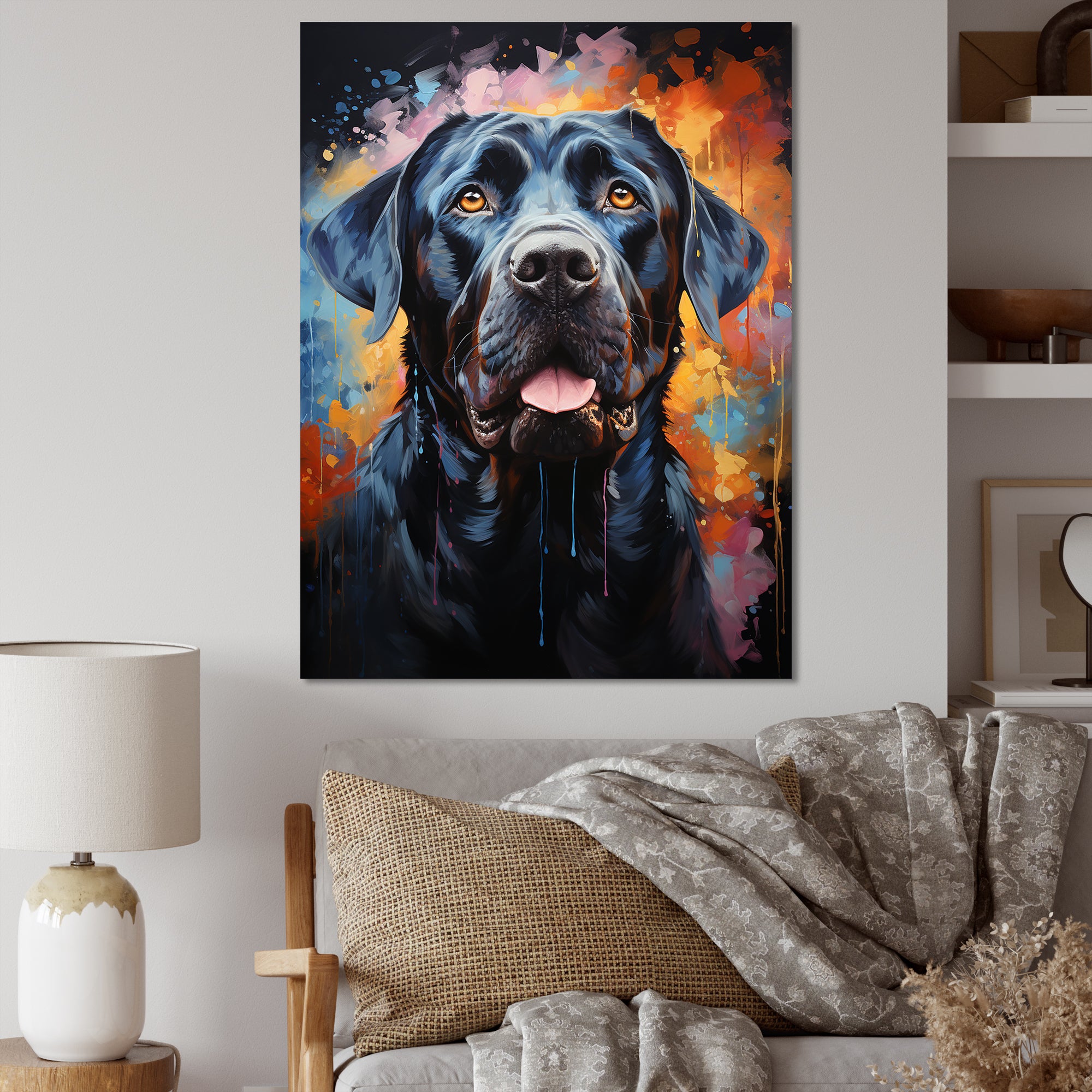 Popart Mastiff Majesty - Blue Dog Wall Art