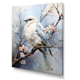 Peaceful Winged Beauty - Bird Floral Living Room Wall Art