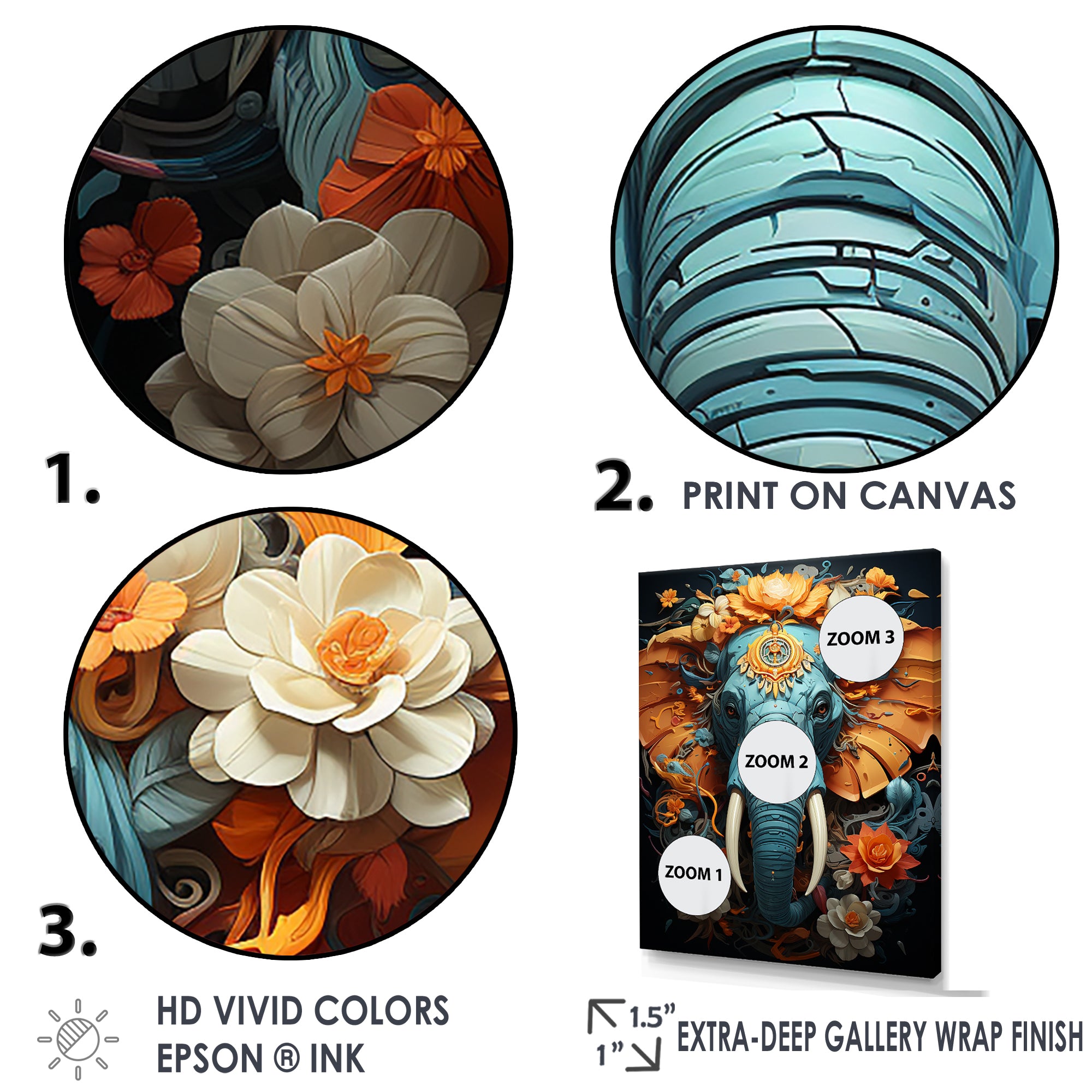 Urban Graffiti Pachyderms - Elephant Home Decor Art