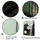 Comforting Moody Train Journey - Train Canvas Wall Art