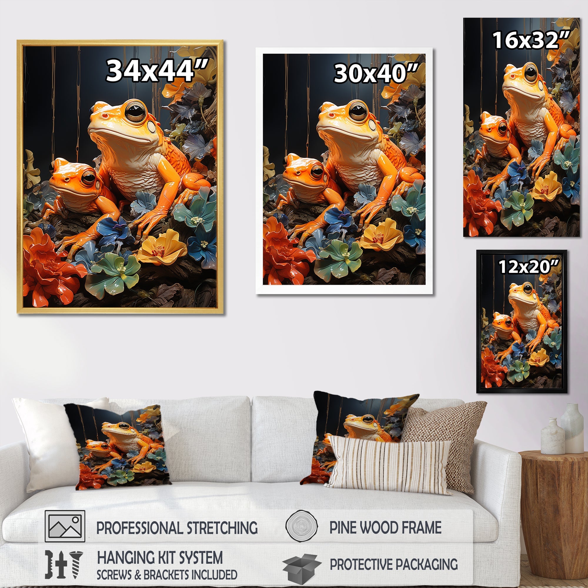 Expressionist Frog Spirit - Frog Wall Decor