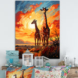 Giraffe African Horizon - Giraffe Wall Art Prints