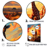 Giraffe African Horizon - Giraffe Wall Art Prints