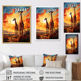 Giraffe African Horizon - Giraffe Wall Art Prints