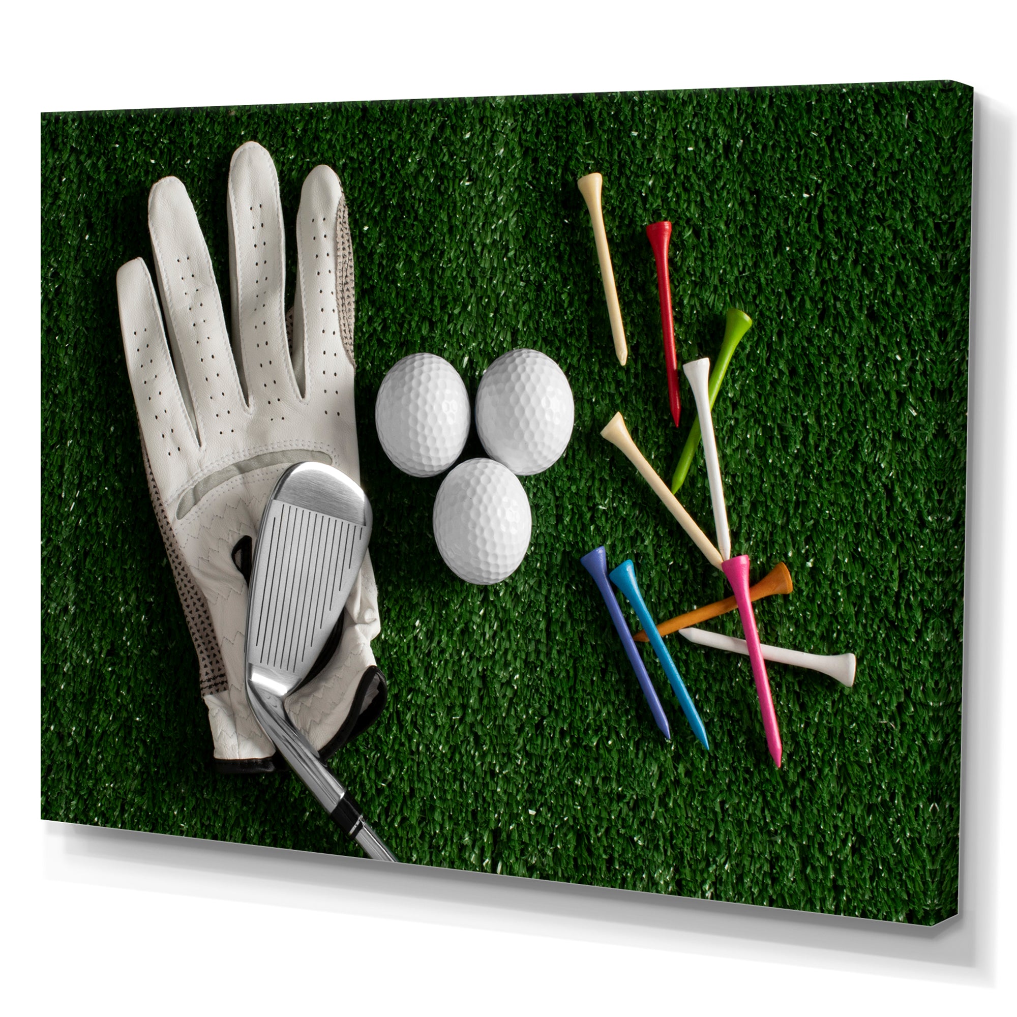 Golf Set Collage - Golf Canvas Wall Art