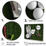 Golf Set Collage - Golf Canvas Wall Art