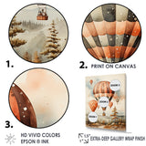 A Classic Art Study Of A Hot Air Balloon In Flight Wilderness - Hot Air Balloon Canvas Wall Art