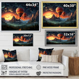 Hot Air Balloon Cosmic Magic - Hot Air Balloon Canvas Wall Art