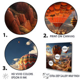 A Fantasy Art Depiction Of Hot Air Balloons - Hot Air Balloon Canvas Wall Art