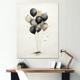 Minimalist Depiction Of Balloons - Hot Air Balloon Canvas Wall Art
