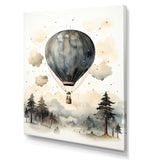 Minimalist Depiction Of A Hot Air Balloons Sky Magic - Hot Air Balloon Canvas Wall Art