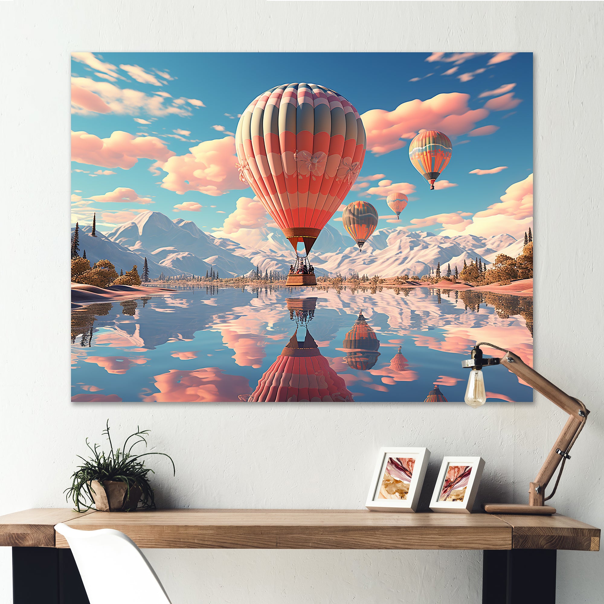 A Playful Hot Air Balloons Bliss - Hot Air Balloon Canvas Wall Art