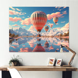 A Playful Hot Air Balloons Bliss - Hot Air Balloon Canvas Wall Art