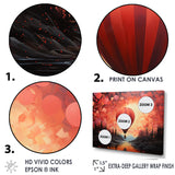 Coral Hot Air Balloons Take Flight - Hot Air Balloon Canvas Wall Art