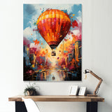 Street Art Hot Air Balloon Bliss - Hot Air Balloon Canvas Wall Art