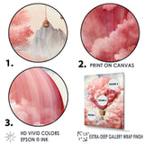 Pink Whimsical Balloon Magic - Hot Air Balloon Canvas Wall Art