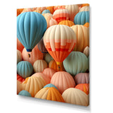 Abstract Colorful Balloon Harmony - Hot Air Balloon Canvas Wall Art