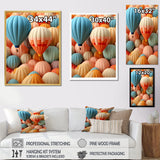 Abstract Colorful Balloon Harmony - Hot Air Balloon Canvas Wall Art