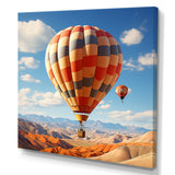 Abstract Colorful Balloon Soaring - Hot Air Balloon Canvas Wall Art