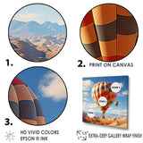 Abstract Colorful Balloon Soaring - Hot Air Balloon Canvas Wall Art