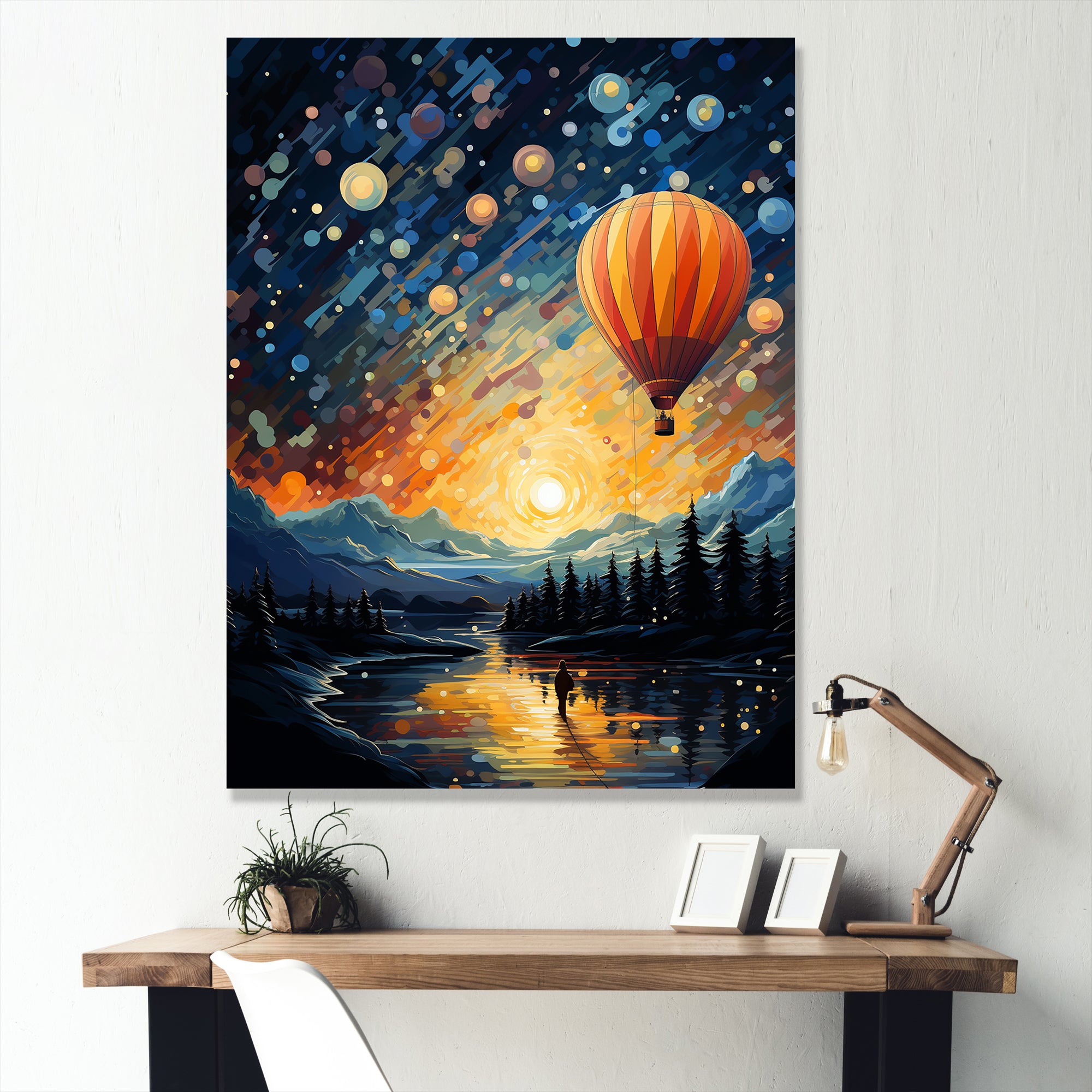 Hot Air Balloon Heavenly Bliss - Hot Air Balloon Canvas Wall Art
