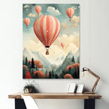 Classic Hot Air Balloon Charm - Hot Air Balloon Canvas Wall Art