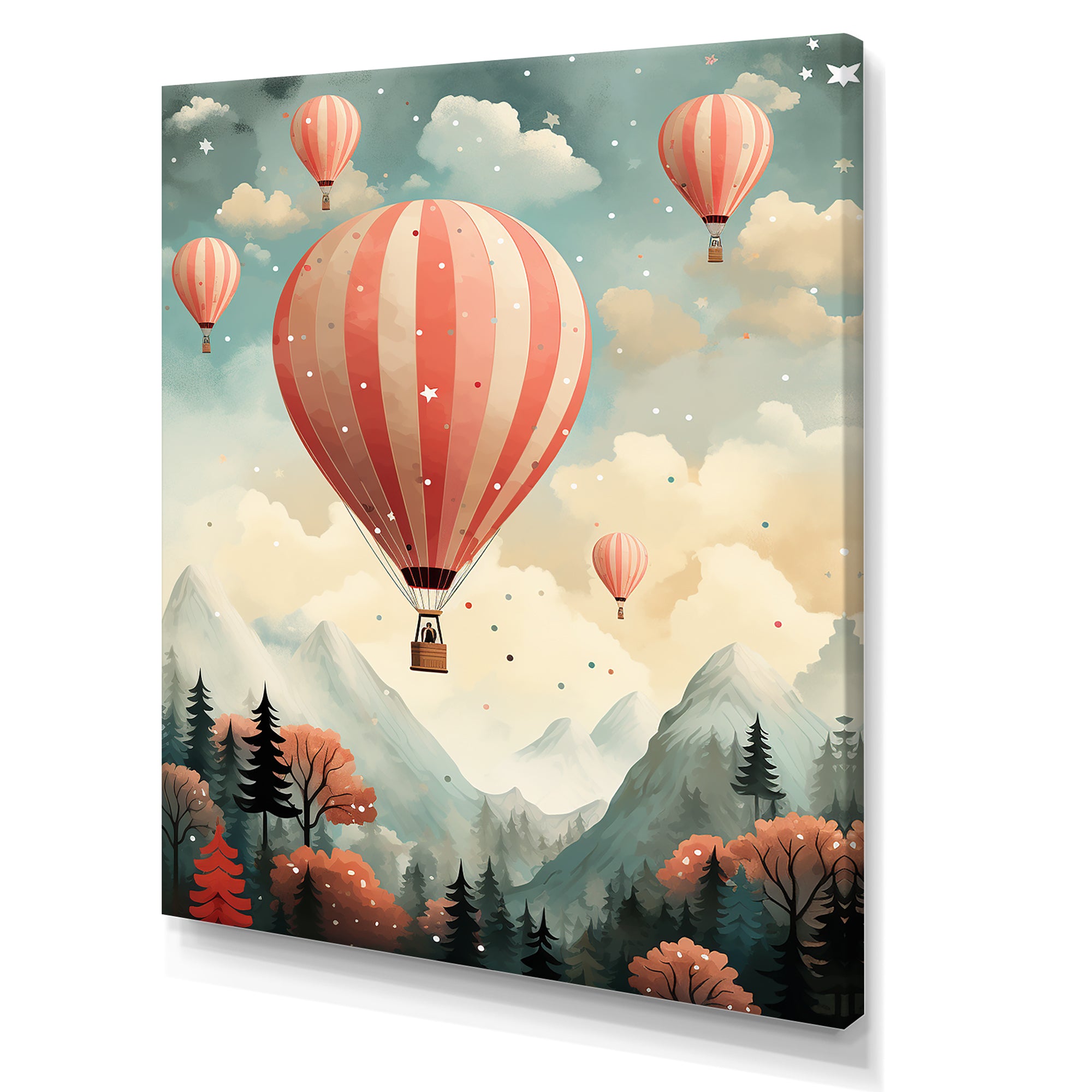 Classic Hot Air Balloon Charm - Hot Air Balloon Canvas Wall Art