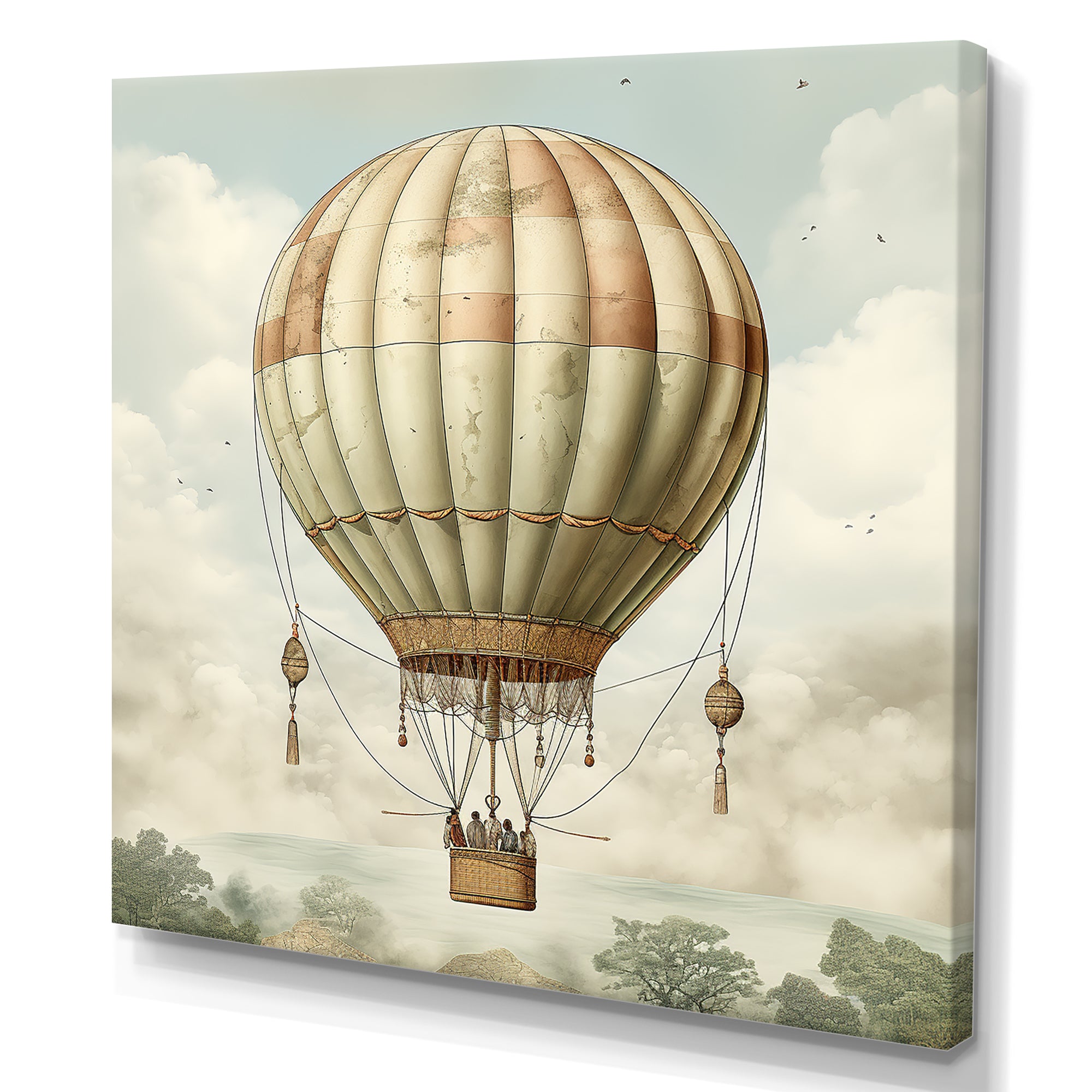 Contemporary Balloon Voyage I - Hot Air Balloon Canvas Wall Art