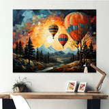 Cubist Balloon Expedition - Hot Air Balloon Canvas Wall Art