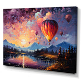 Expressionist Balloon Flight - Hot Air Balloon Canvas Wall Art
