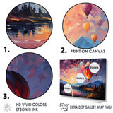 Expressionist Balloon Flight - Hot Air Balloon Canvas Wall Art