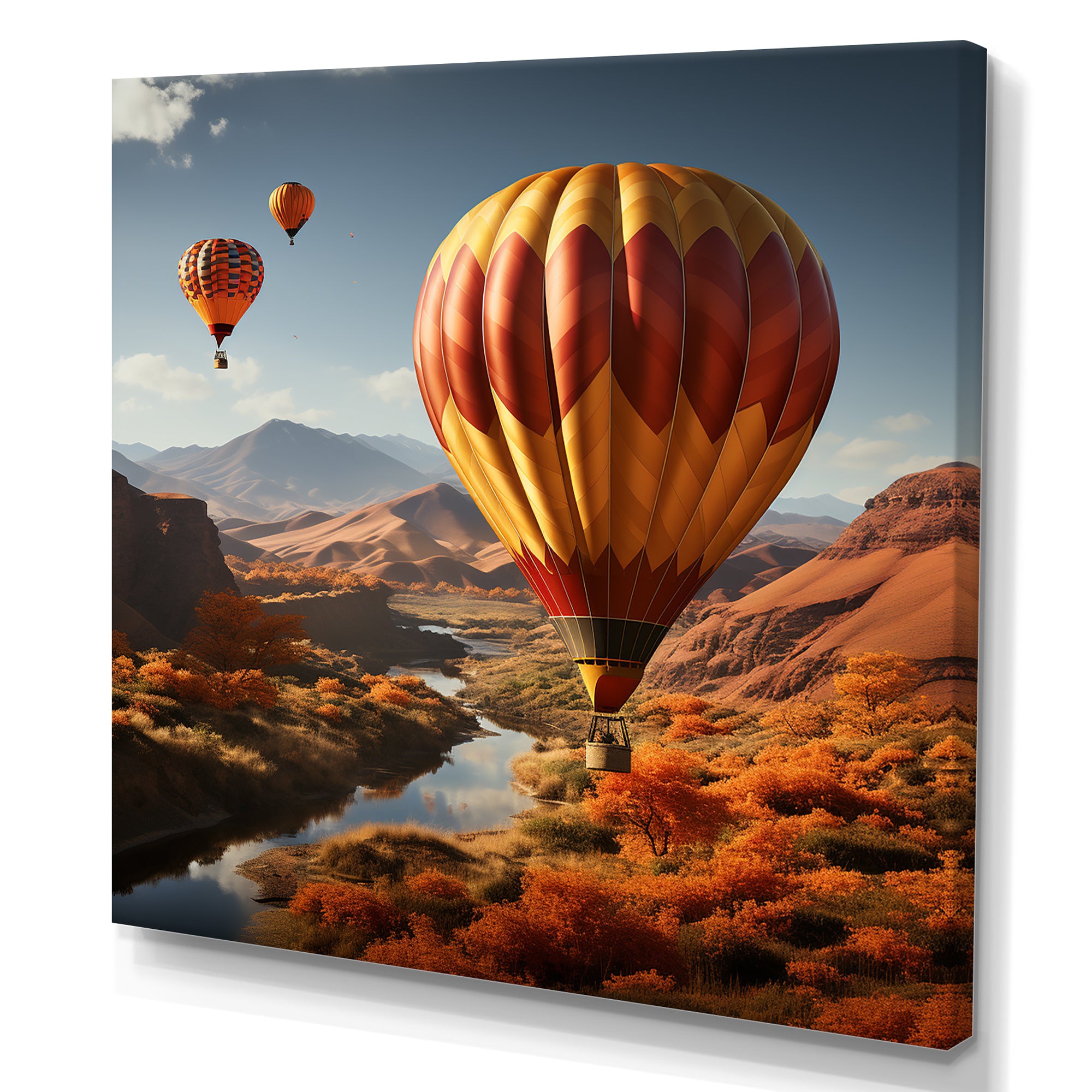 Expressionist Balloon Journey - Hot Air Balloon Canvas Wall Art