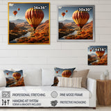 Expressionist Balloon Journey - Hot Air Balloon Canvas Wall Art