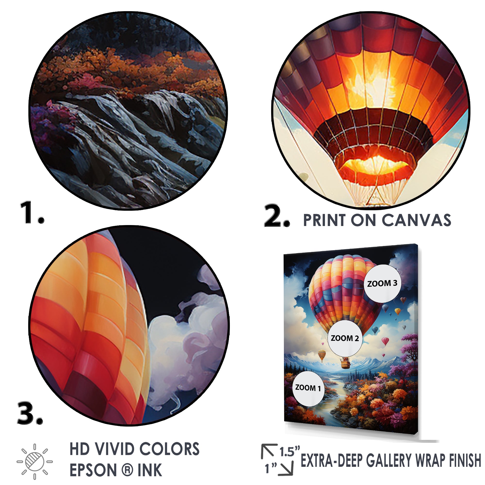 Fantasy Balloon Odyssey - Hot Air Balloon Canvas Wall Art