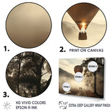 Fog Hot Air Balloon Charm - Hot Air Balloon Canvas Wall Art