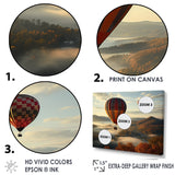 Autumn Hot Air Balloon Charm - Hot Air Balloon Canvas Wall Art