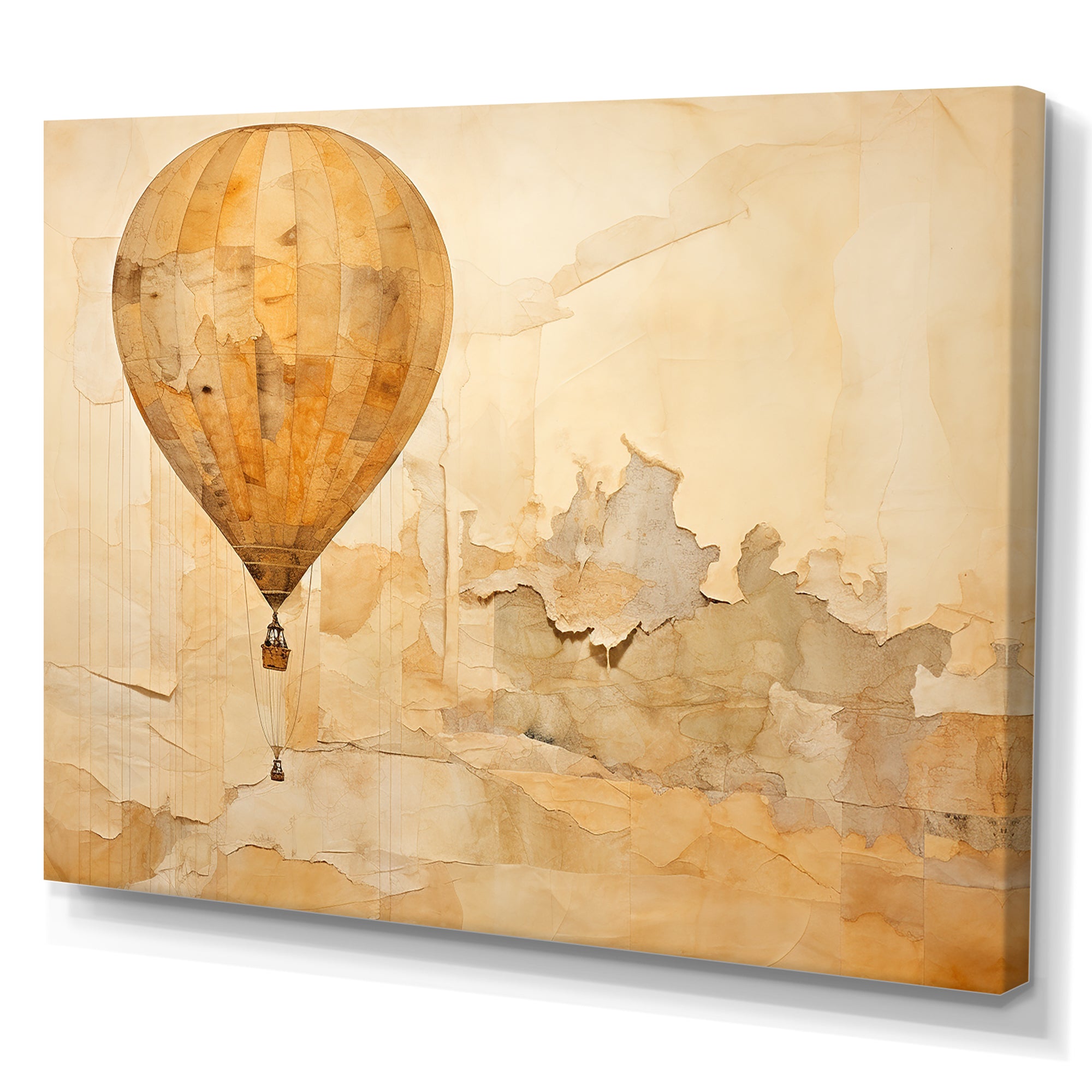 Minimalism Hot Air Balloon Journeys - Hot Air Balloon Canvas Wall Art