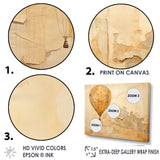 Minimalism Hot Air Balloon Journeys - Hot Air Balloon Canvas Wall Art